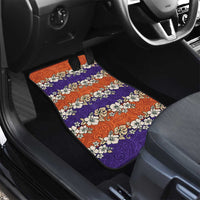 Hawaiian Hibiscus Car Mats Orange and Purple Unique