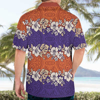 Hawaiian Hibiscus Hawaiian Shirt Orange and Purple Unique