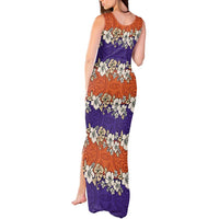 Hawaiian Hibiscus Tank Maxi Dress Orange and Purple Unique LT01 - Polynesian Pride