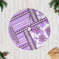 Hawaii Quilt Tree Skirt Kakau Polynesian Pattern Lilac Version LT01 Casual Tree Skirts Purple - Polynesian Pride