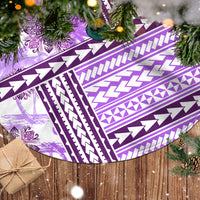 Hawaii Quilt Tree Skirt Kakau Polynesian Pattern Lilac Version LT01 - Polynesian Pride