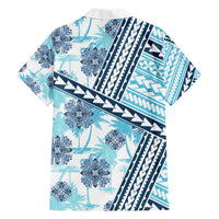 Hawaii Quilt Hawaiian Shirt Kakau Polynesian Pattern Sky Blue Version LT01 - Polynesian Pride