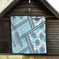 Hawaii Quilt Quilt Kakau Polynesian Pattern Sky Blue Version LT01 - Polynesian Pride