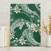 Polynesian Hawaiian Plumeria Tribal Pattern Canvas Wall Art Green Version LT01 Without Frame Green - Polynesian Pride