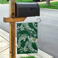 Polynesian Hawaiian Plumeria Tribal Pattern Garden Flag Green Version LT01 - Polynesian Pride