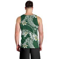 Polynesian Hawaiian Plumeria Tribal Pattern Men Tank Top Green Version LT01 - Polynesian Pride