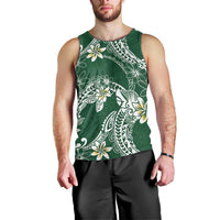 Polynesian Hawaiian Plumeria Tribal Pattern Men Tank Top Green Version LT01 - Polynesian Pride