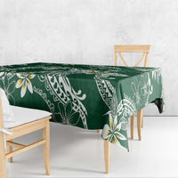 Polynesian Hawaiian Plumeria Tribal Pattern Tablecloth Green Version LT01 - Polynesian Pride