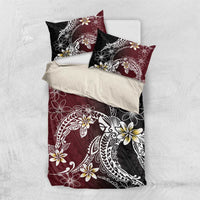 Polynesian Hawaiian Plumeria Tribal Pattern Bedding Set Special Wine Red Version