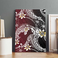 Polynesian Hawaiian Plumeria Tribal Pattern Canvas Wall Art Special Wine Red Version LT01 - Polynesian Pride