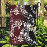 Polynesian Hawaiian Plumeria Tribal Pattern Garden Flag Special Wine Red Version LT01 Garden Flag Red - Polynesian Pride