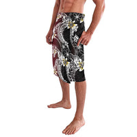 Polynesian Hawaiian Plumeria Tribal Pattern Lavalava Special Wine Red Version