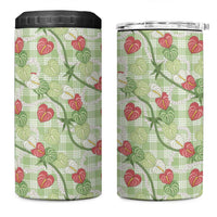 Anthurium Pikake Ti Leaf Palaka 4 in 1 Can Cooler Tumbler Green Version LT01 One Size: 16 oz Green - Polynesian Pride