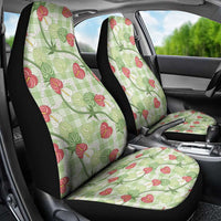 Anthurium Pikake Ti Leaf Palaka Car Seat Cover Green Version LT01 - Polynesian Pride