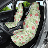 Anthurium Pikake Ti Leaf Palaka Car Seat Cover Green Version LT01 - Polynesian Pride