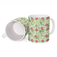 Anthurium Pikake Ti Leaf Palaka Ceramic Mug Green Version LT01 - Polynesian Pride
