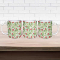 Anthurium Pikake Ti Leaf Palaka Ceramic Mug Green Version LT01 - Polynesian Pride