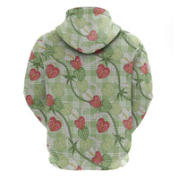 Anthurium Pikake Ti Leaf Palaka Hoodie Green Version LT01 - Polynesian Pride
