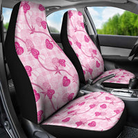 Anthurium Pikake Ti Leaf Palaka Car Seat Cover Pink Version LT01 - Polynesian Pride