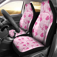 Anthurium Pikake Ti Leaf Palaka Car Seat Cover Pink Version LT01 - Polynesian Pride