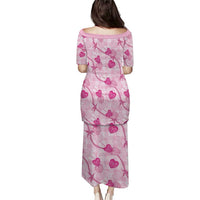 Anthurium Pikake Ti Leaf Palaka Family Matching Puletasi and Hawaiian Shirt Pink Version LT01 - Polynesian Pride