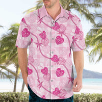 Anthurium Pikake Ti Leaf Palaka Hawaiian Shirt Pink Version