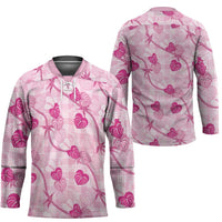 Anthurium Pikake Ti Leaf Palaka Hockey Jersey Pink Version LT01 - Polynesian Pride