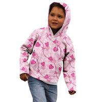Anthurium Pikake Ti Leaf Palaka Kid Hoodie Pink Version LT01 - Polynesian Pride