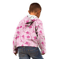 Anthurium Pikake Ti Leaf Palaka Kid Hoodie Pink Version LT01 - Polynesian Pride