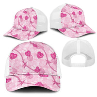 Anthurium Pikake Ti Leaf Palaka Mesh Trucker Cap Pink Version LT01 - Polynesian Pride