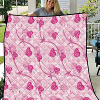 Anthurium Pikake Ti Leaf Palaka Quilt Pink Version LT01 Pink - Polynesian Pride