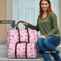 Anthurium Pikake Ti Leaf Palaka Travel Bag Pink Version LT01 - Polynesian Pride