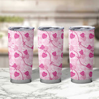 Anthurium Pikake Ti Leaf Palaka Tumbler Cup Pink Version LT01 - Polynesian Pride