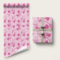 Anthurium Pikake Ti Leaf Palaka Wrapping Paper Pink Version LT01 58" × 23" Pink - Polynesian Pride
