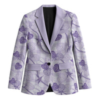 Anthurium Pikake Ti Leaf Palaka Blazer Purple Version LT01 Unisex Purple - Polynesian Pride