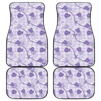 Anthurium Pikake Ti Leaf Palaka Car Mats Purple Version LT01 - Polynesian Pride