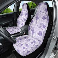 Anthurium Pikake Ti Leaf Palaka Car Seat Cover Purple Version LT01 - Polynesian Pride