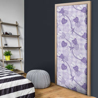 Anthurium Pikake Ti Leaf Palaka Door Cover Purple Version LT01 - Polynesian Pride