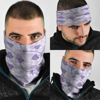 Anthurium Pikake Ti Leaf Palaka Neck Gaiter Purple Version LT01 - Polynesian Pride