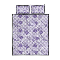 Anthurium Pikake Ti Leaf Palaka Quilt Bed Set Purple Version LT01 - Polynesian Pride