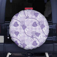 Anthurium Pikake Ti Leaf Palaka Spare Tire Cover Purple Version LT01 No hole Purple - Polynesian Pride