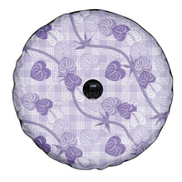 Anthurium Pikake Ti Leaf Palaka Spare Tire Cover Purple Version LT01 - Polynesian Pride