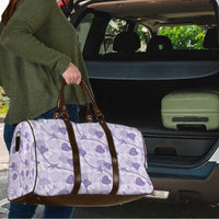 Anthurium Pikake Ti Leaf Palaka Travel Bag Purple Version LT01 - Polynesian Pride