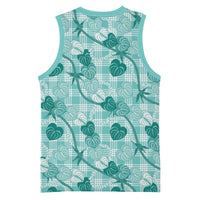 Anthurium Pikake Ti Leaf Palaka Basketball Jersey Turquoise Version LT01 - Polynesian Pride