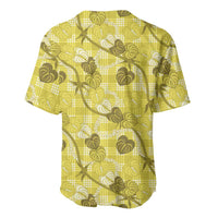 Anthurium Pikake Ti Leaf Palaka Baseball Jersey Yellow Version LT01 - Polynesian Pride