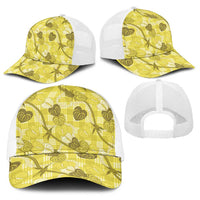 Anthurium Pikake Ti Leaf Palaka Baseball Net Cap Yellow Version LT01 - Polynesian Pride