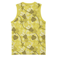 Anthurium Pikake Ti Leaf Palaka Basketball Jersey Yellow Version LT01 - Polynesian Pride