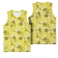 Anthurium Pikake Ti Leaf Palaka Basketball Jersey Yellow Version LT01 - Polynesian Pride