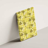 Anthurium Pikake Ti Leaf Palaka Canvas Wall Art Yellow Version LT01 - Polynesian Pride