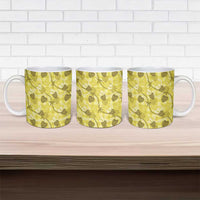 Anthurium Pikake Ti Leaf Palaka Ceramic Mug Yellow Version LT01 - Polynesian Pride